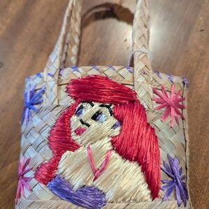 Vibrant Red and Purple Tote with The Little‎ Mermaid